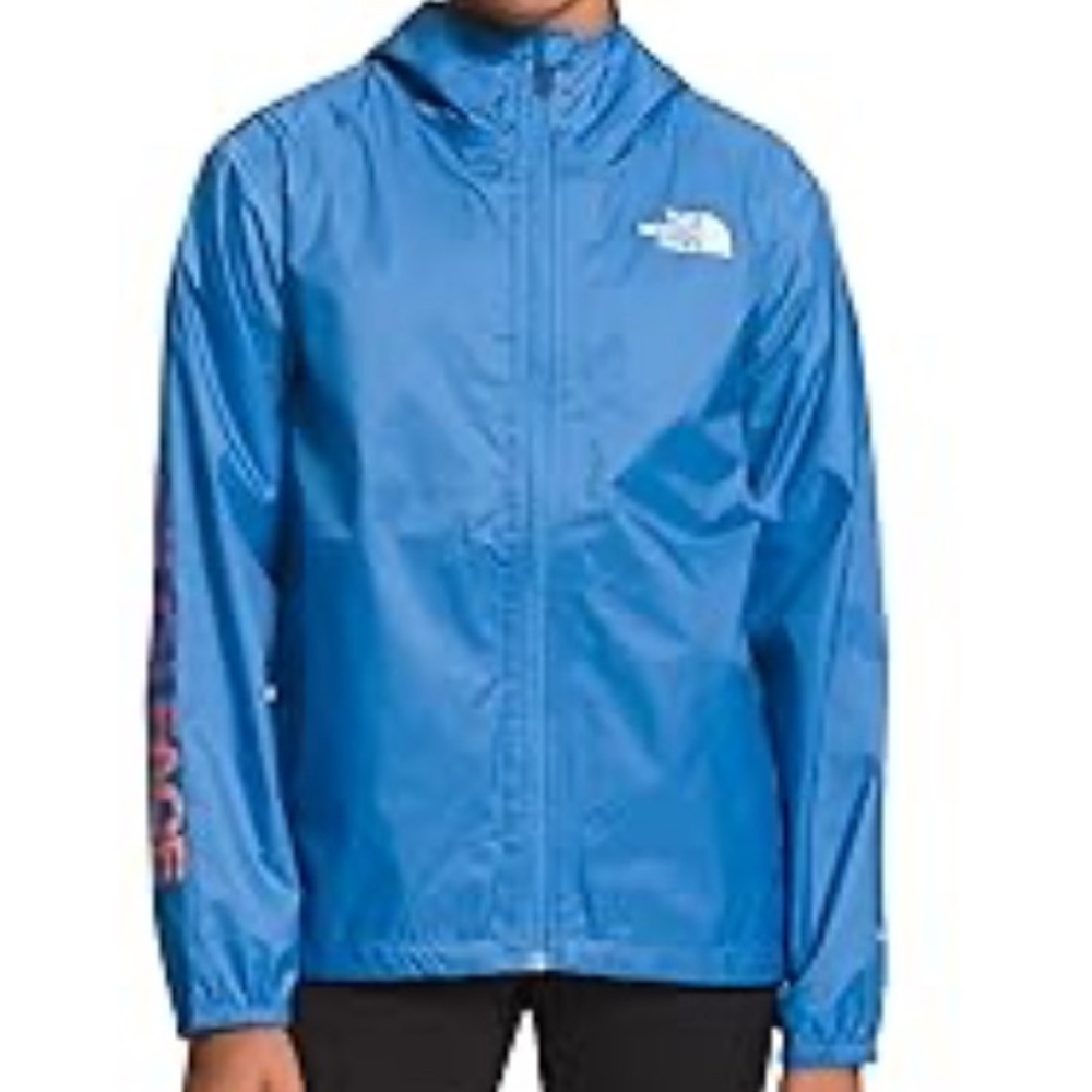 Kids' The North Face Zipline Hooded Rain Jacket- blue